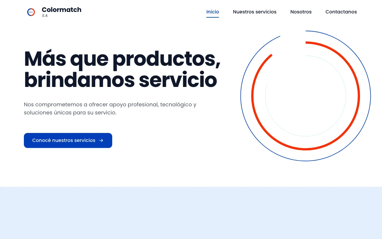 Home del sitio de Colormatch — Producción química